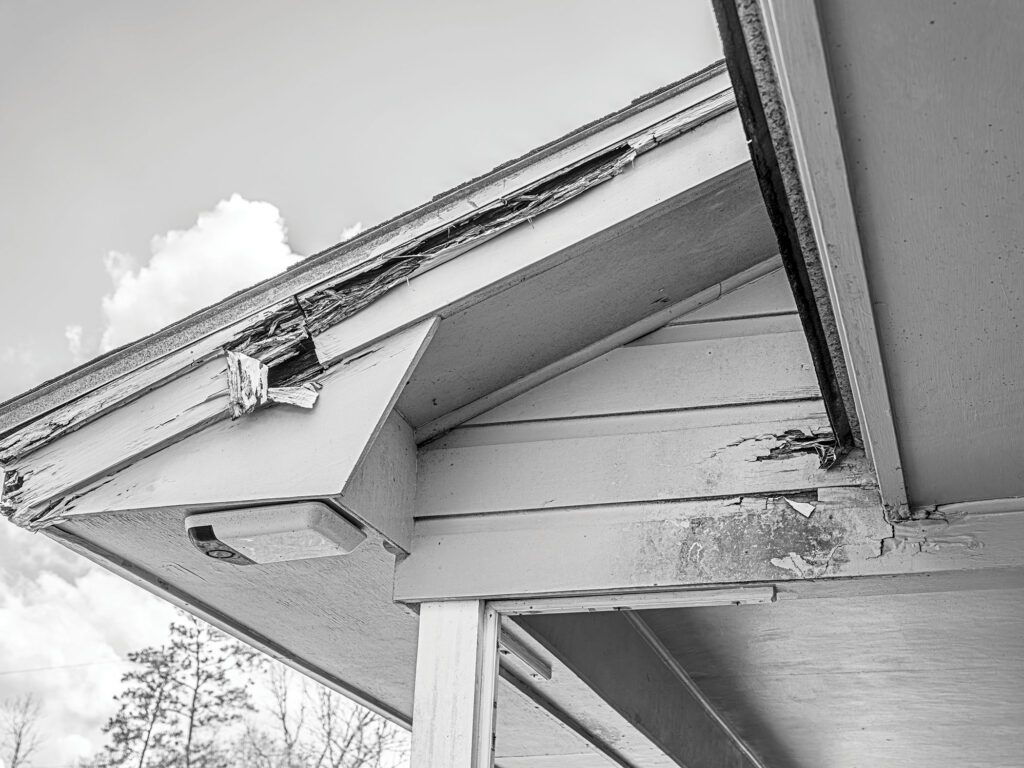 Water-damaged drywall